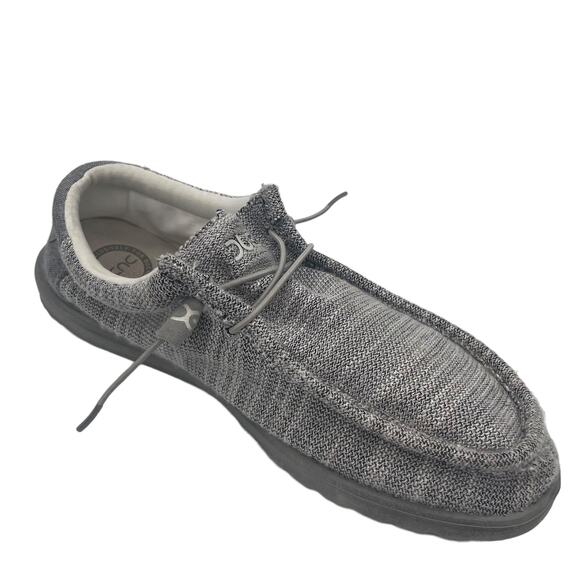 Hey Dude Wally B Stretch Loafers Men's Size 13 Grey Melange Slip On Shoes - Picture 4 of 8